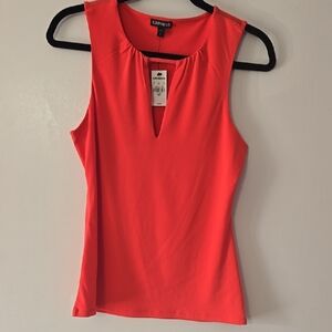 Express Orangy Fitted Tank Top Blouse
